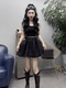 European casual skirt for women 2025 spring and autumn new chic retro high waist hot girl button anti-exposed A-line short skirt