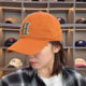Korean MLB hat brown B logo embroidered letter soft top peaked cap casual star same style baseball cap new CP66