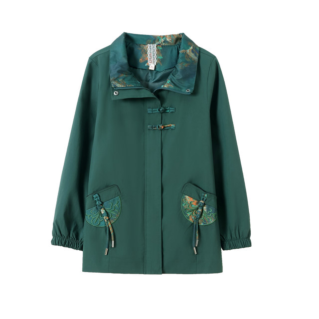 New large-size fashionable mother spring suit plus fat spring and autumn jacket middle-aged women's windbreaker middle-aged and elderly special body jacket