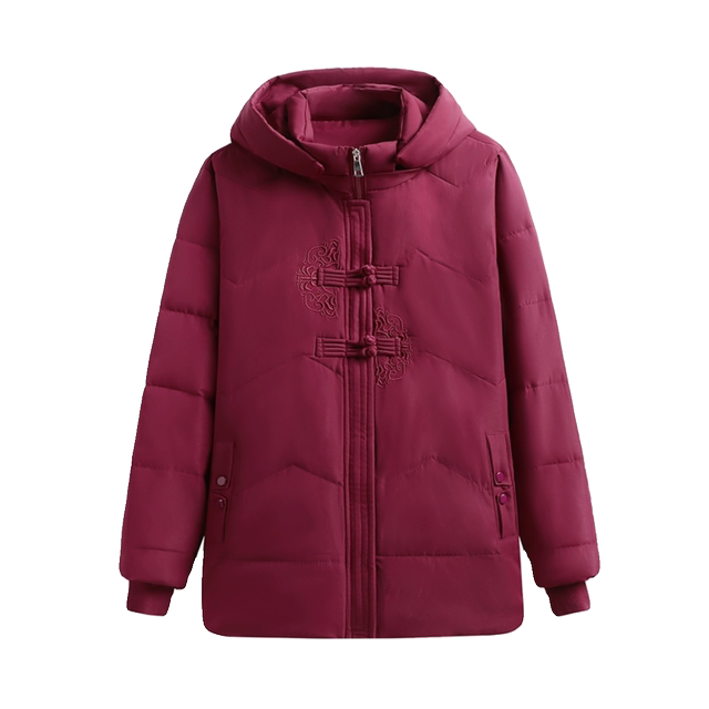 Fat Mom Winter Course and Velvet Thick Cotton Jacket Grandma Add Fat Dead Character Cotton Jackie Middle Elderly Female Old Lady Cotton Cloth
