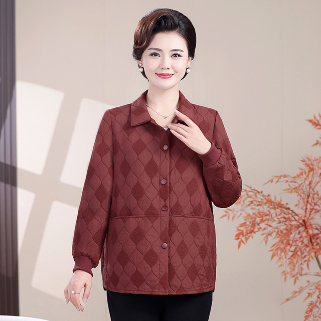 2025 new mother autumn suit plus fat plus size middle-aged and elderly spring and autumn top special body middle-aged thick coat for women