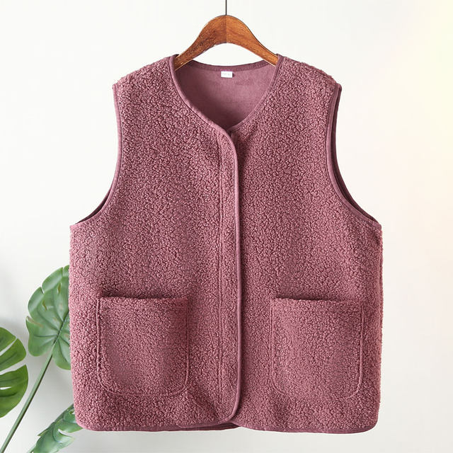 New vest jacket spring and autumn outfit wear middle-aged and elderly women with fat extra-large size mother fashionable horse clip elderly waistcoat