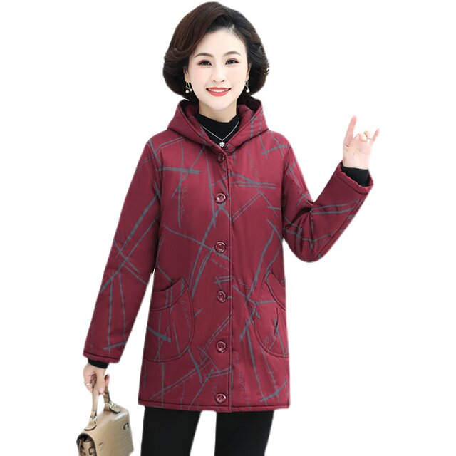 Special style new style for middle-aged and elderly women with fat plus size plus velvet cotton coat winter clothes mother cotton clothes thickened cotton jacket jacket