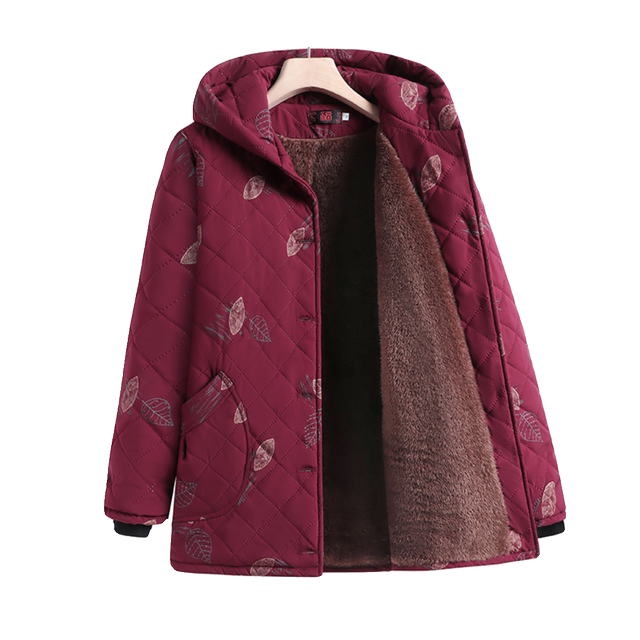 Middle-aged and elderly women plus size plus velvet cotton-padded clothes, grandma's winter clothes, mother's cotton-padded jackets, special thickened cotton-padded clothes for the elderly