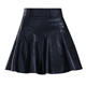 2023 autumn and winter new short skirt for women's clothing, slim large-size skirt, a-line pleated PU leather skirt, anti-exposure pants skirt
