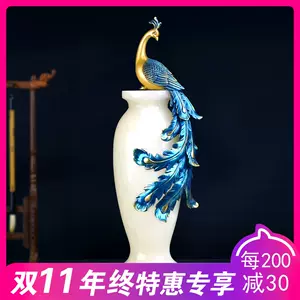 極上品☆ クジャク 鳳凰 朱雀 銅製 銅器 装飾品 工芸品 風水 置物-