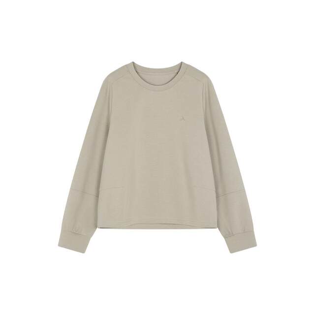Mohan Yimei Fashion Division Cut Casual Versatile Letter Embroidery Round-neck Sweatshirt 2025 Spring and Summer New Sweatshirt