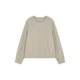 Mohan Yimei Fashion Division Cut Casual Versatile Letter Embroidery Round-neck Sweatshirt 2025 Spring and Summer New Sweatshirt
