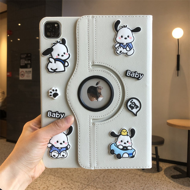 Pache Dog three -dimensional doll 360 rotating leather case is suitable for iPad10 generation 10.9 -inch protective cover 10.2 -inch 9.7 Apple Air45 flat shell PRO11 cartoon A2602 anti -drop 789 generation mini
