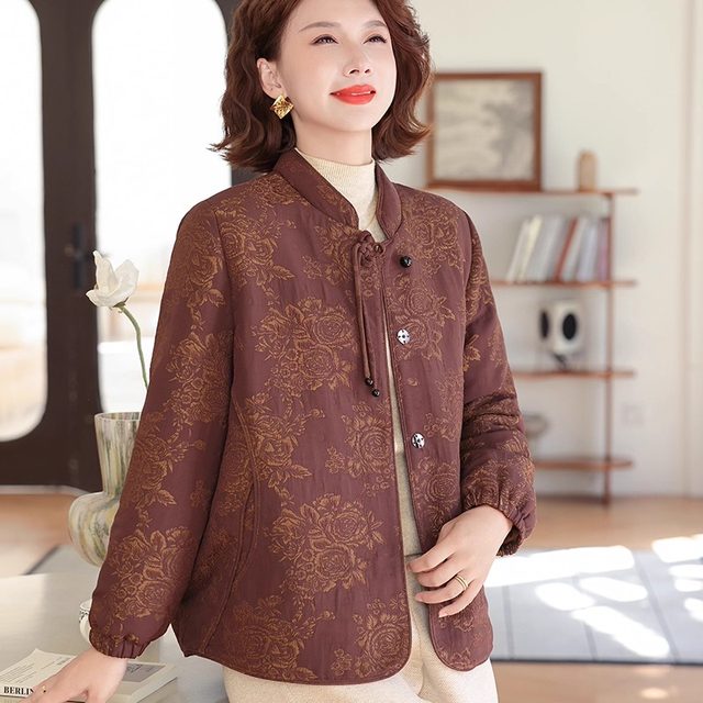 Young mothers' winter down jackets, noble western-style coats, middle-aged and elderly women's autumn and winter Chinese-style quilted tops