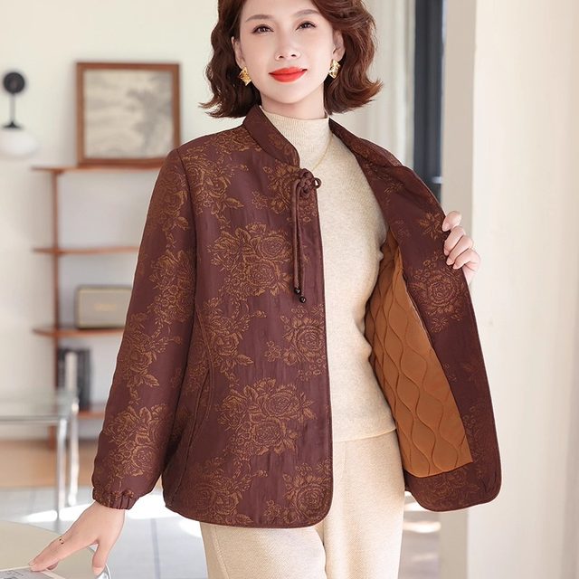 Young mothers' winter down jackets, noble western-style coats, middle-aged and elderly women's autumn and winter Chinese-style quilted tops