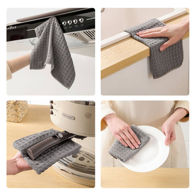 Waffle rag, high-end coffee and milk tea shop bar cleaning cloth ...