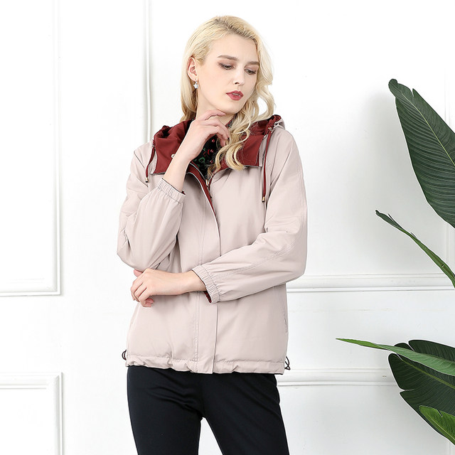 Qianyao's mother dressed in middle-aged and elderly 2024 spring trench coat for women cardigan solid color double-sided coat fashionable casual women