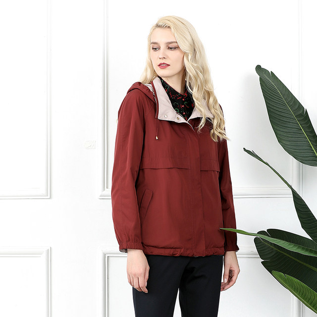 Qianyao's mother dressed in middle-aged and elderly 2024 spring trench coat for women cardigan solid color double-sided coat fashionable casual women