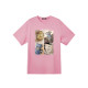 New U/TI Youti 2025 spring pink casual top printed mid-sleeved cotton short-sleeved T-shirt for women
