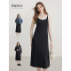 Black vest dress for women contrasting long skirt KBNE spring and autumn new small knitted loose slim skirt