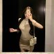 Kinky hollow half turtleneck sweater for women in spring 2025 new short-sleeved bottoming tight shoulder top
