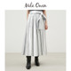 Mila Owen24 autumn and winter new product fashionable and elegant high-waist lace-up pleated A-line skirt 09WFS245005
