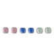 Colorful cat eye stone silver needle earring set for women's summer round face earrings small exquisite high-end earrings