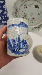 ○日本正規品○ 中国古美術 明時代哥釉青花花瓶 倉庫整理品 A9-13 陶芸