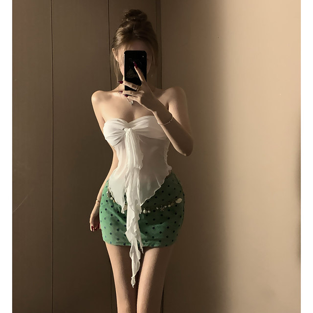 Original New Split Skirt Bikini Swimsuit Feminine Pure Desire Small Breasts Slim Hot Girl Island Resort Hot Spring