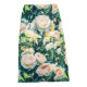 Oil painting hip skirt for women 2025 summer new high-waist slim French printed slit mid-length step skirt