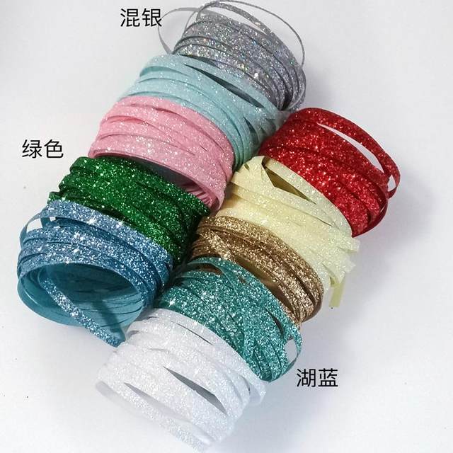 South Korea imported fine glitter pink ribbon 3.5mm handmade DIY pet double clip baby hairpin hairpin hairband webbing
