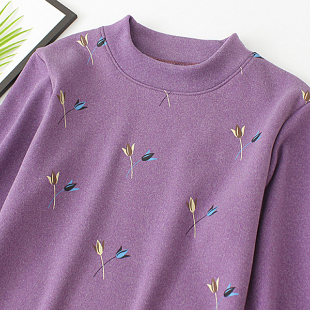 
Middle-aged and elderly autumn and winter thermal underwear plus plus size plus size mother's clothing German velvet autumn clothes long trousers old lady two-piece set