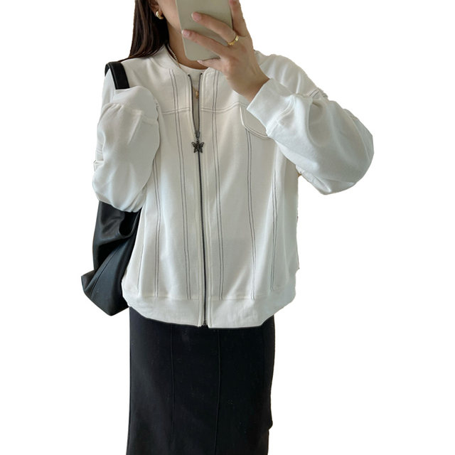 Large size women's anti-wrinkle casual American baseball uniform fat MM autumn loose jacket jacket