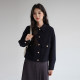 Lan Ruoshui 2025 autumn new large-size women's lapel small fragrant jacket fat mm small jacket top