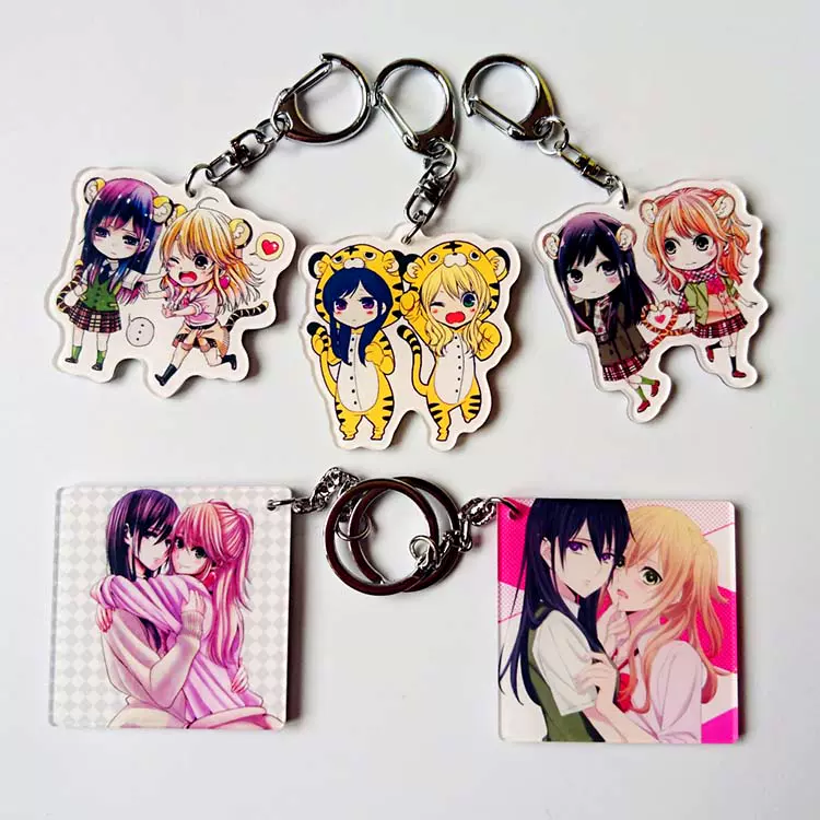 動漫citrus柑橘味香氣周邊藍原柚子芽衣同人cp壓克力鑰匙扣