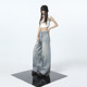 La Chapelle Puella Spring 2025 new retro scratch design jeans high-waist loose trousers