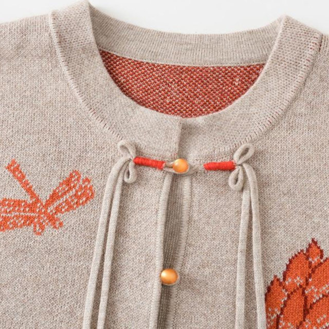 Middle -aged and elderly female mother, grandma's grandmother, round collar single -breasted vest, Chinese style, thick, shoulder vest cardigan female