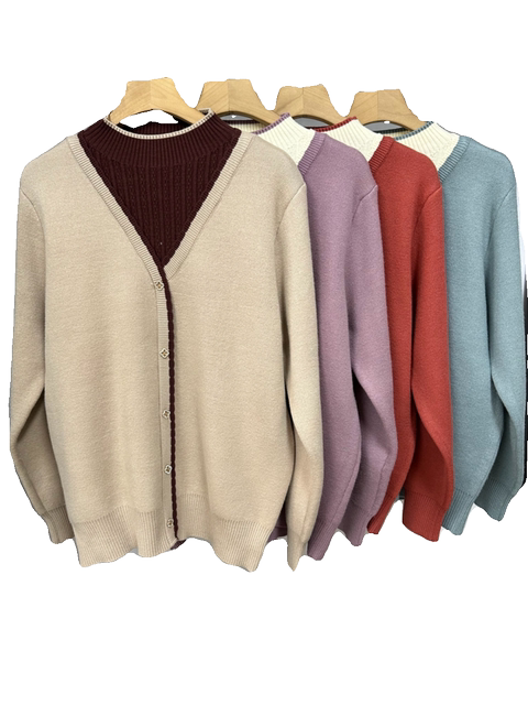 Extra large size autumn and winter mother's wear wool sweater loose plus velvet thickened sweater half turtleneck middle-aged and elderly warm tops for women