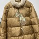 Winter warm national style grandma down jacket thickened coat top middle-aged and elderly mothers fur collar loose plus size women