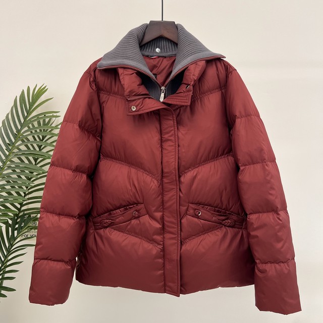 Winter new mother's clothing white duck down thickened cold-resistant warm down jacket zipper loose jacket top for middle-aged and elderly people