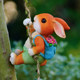 Cute climbing rabbit balcony wall hanging garden flower pot pendant landscaping decoration climbing tree ornament hanging parts