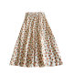 2022 Summer Korean New Style Sweet and Versatile Flower Print High Waist Swing A-Line Skirt Mid-Length Skirt for Women