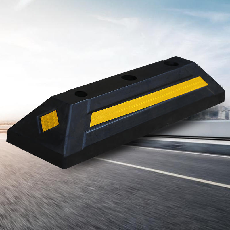 汽车库停车位橡塑阻车器车轮定位器橡胶挡车器减速带板防撞限位器