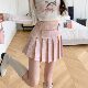 High-waisted small fragrance style pleated skirt for women with spring and autumn new sweet commuting anti-exposure A-line short skirt