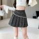 High-waisted small fragrance style pleated skirt for women with spring and autumn new sweet commuting anti-exposure A-line short skirt