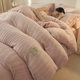 Special offer high-end mother and baby grade winter thickened milk velvet four-piece set plus velvet bed sheet and quilt cover warm coral velvet