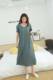 Summer large size Modal short -sleeved dress female new V -neck base pregnant women skirt loose casual long skirt