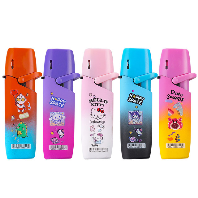 High-end and durable Internet celebrity new cartoon metal electronic windproof lighter inflatable and explosion-proof personalized creative home use