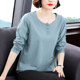 Mom Spring and Autumn Clothing 2025 new autumn clothes wear pure cotton long-sleeved T-shirt for women and middle-aged women's tops loose base shirt