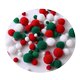 1-3cm red and white green mixing Christmas plush ball Christmas tree DIY material bag hair ball Christmas hair ball
