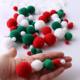 1-3cm red and white green mixing Christmas plush ball Christmas tree DIY material bag hair ball Christmas hair ball
