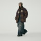 NMAX large-size trendy men's winter new tweed jacket plaid down jacket takes into account both temperament and temperature