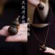 Original high-quality natural Qinnan agarwood gourd sweater chain pendant Fulu Shuangnafu necklace versatile for men and women
