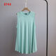 Spring and summer large size European and American new women's versatile simple, fashionable, loose, thin round neck sleeveless T -shirt skirt top